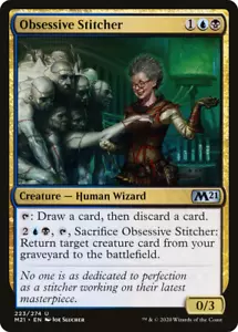 OBSESSIVE STITCHER x4 mtg NM-M M21 Magic Core Set 2021 4 Unc - Foto 1 di 1