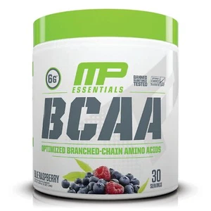 MusclePharm BCAA Powder Blue Raspberry 30 Servings Pre Post Workout Recovery - Picture 1 of 9