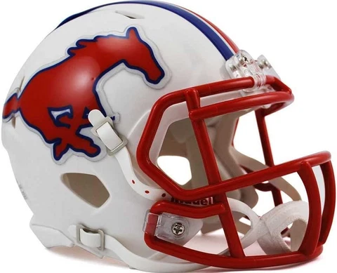 SMU Mustangs Mini Speed Replica Helmet [NEW] NCAA Miniature Desk Office Cover