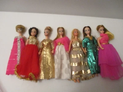 Lote de 6 lotes de ropa de peluche vintage 1970 Dawn Dolls & Friends Foto 1 de 4