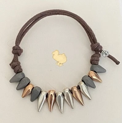 bracciale dodo Con Componenti Argento, Titanio,oro Rosa. Misura Regolabile - Immagine 1 di 4