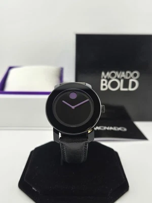 Movado Bold Women's Black Dial Purple Accents Watch - 3600528 ($495 MSRP) - Image 1 of 4