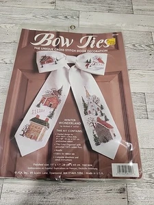 Bow Ties Counted Cross Stitch Kit Winter Wonderland New - Picture 1 of 5