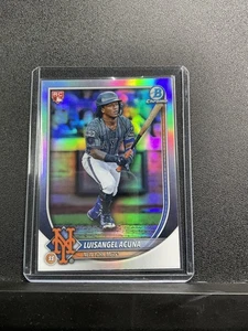 2025 Bowman Chrome Luisangel Acuña #32b Red Rookie Logo New York Mets - Picture 1 of 2
