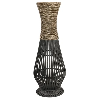 Tall Bamboo Wood Floor Vase 26" High. Ideal Gift for Wedding, Special Occasio... - Image 1 of 4