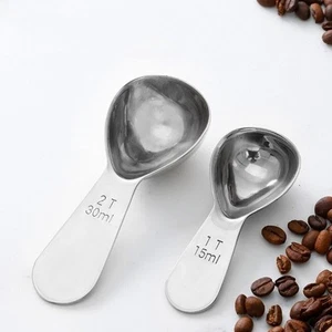 Stainless Steel Coffee Scoop Measuring Tablespoon for Coffee Tea Sugar (15/30ml) - Picture 1 of 22
