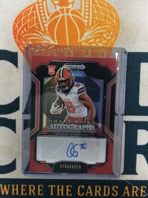 Selecciones de draft Panini Prizm 2025 ORONDE GADSDEN II Rookie Red Prizm/399 radiocontrol Foto 1 de 2