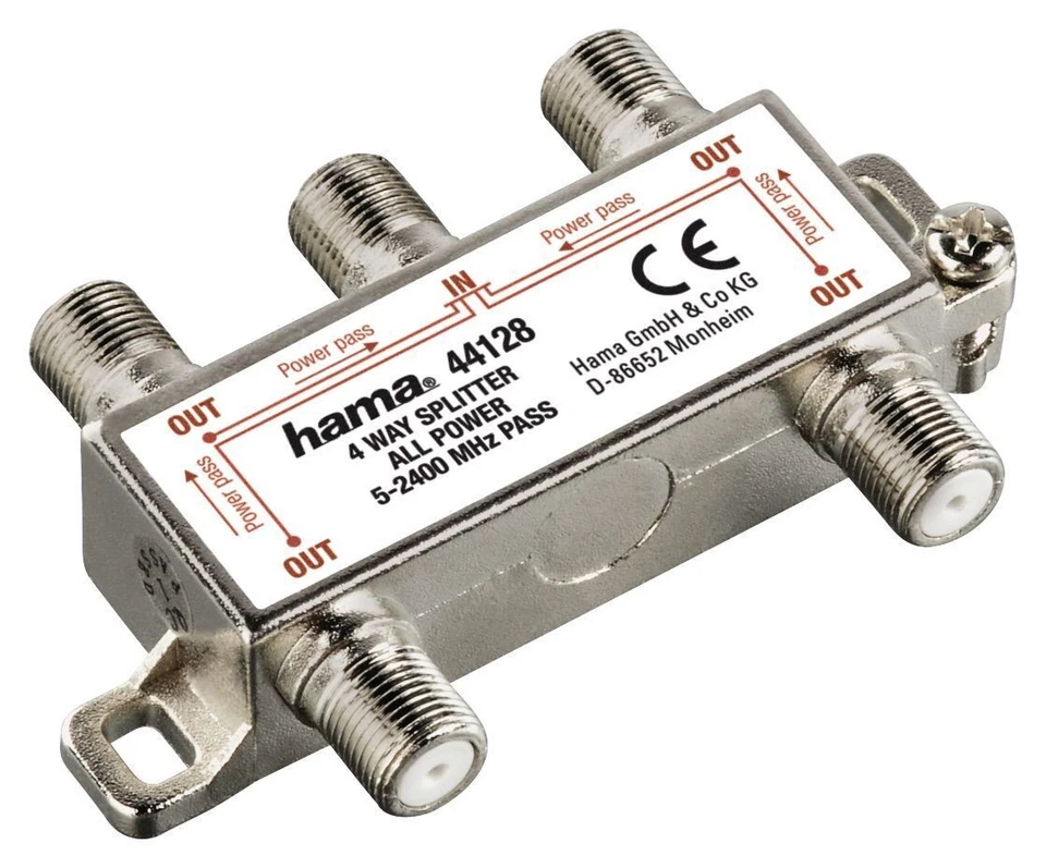 Hama SAT-Verteiler SAT Splitter 4-fach voll geschirmt 00179561