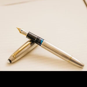 Montblanc Meisterstuck 146 Sterling Silver Pinstripe LeGrand Fountain Pen - Preo - Picture 1 of 7