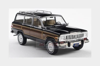 1:24 WHITEBOX Jeep Grand Wagoneer 1981 Black Brown Wood WB124260 MMC - Image 1 of 2