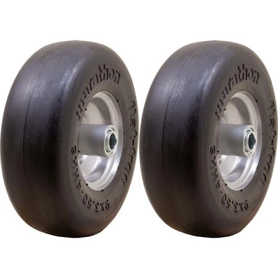 Carlisle 483831 плоская гладкая шина для газонокосилки SP на ободе 9x3,50-4 упаковка из 2 штук - Изображение 1 из 4