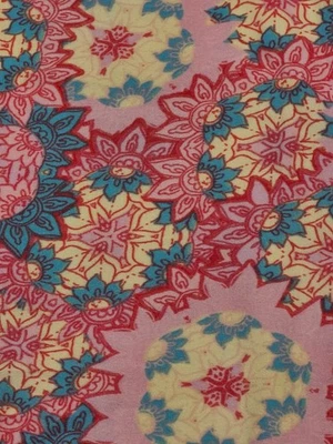 Lularoe Leggings- Kids- L/XL- NWT- Colorful Floral Geometric- Pink, Cream, Blue - Image 1 of 4