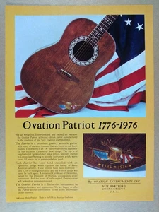 1976 Ovation Patriot Limited Edition Gitarre Vintage Print Ad - Bild 1 von 1
