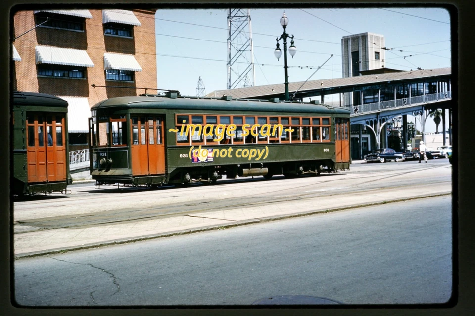 Kodachrome Slide of New Orleans Public Service NOPSI Trolley 931 en 1961 w2b Foto 1 de 1