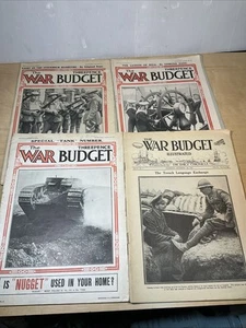 (4) Original “THE WAR BUDGET” Magazines (2) 1916 & (2) 1917 Very Clean - Picture 1 of 22