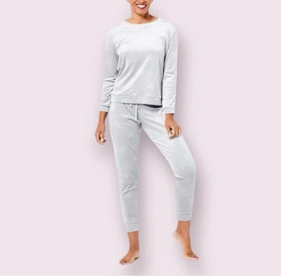 Juego de pijama de terciopelo gris en relieve Juicy Couture (3X) Foto 1 de 4