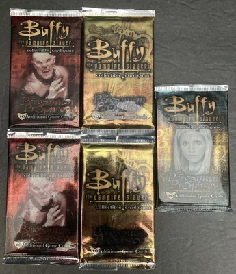 Lot of 5 Buffy the Vampire Slayer CCG The Pergamum Prophecy Booster Packs Sets - Image 1 of 4