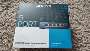 NEW Linksys 5 Port Business Gigabit Unmanaged Ethernet Switch 1000Mbps LGS105 - Picture 1 of 4