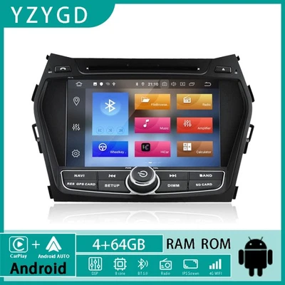 For Hyundai IX45 Santa Fe 2013-2018 Stereo Car Radio CarPlay GPS Player Screen - Image 1 of 4