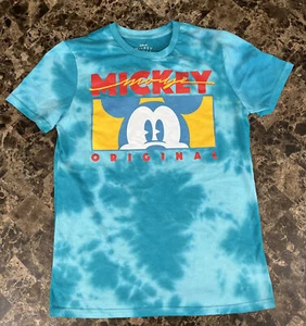 Mickey Mouse Original T-Shirt Erwachsene Medium Disney Spellout 90er bunt türkis - Bild 1 von 5