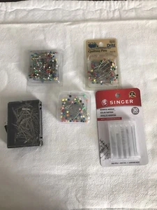 Lot Of Sewing Needles , Quilting Pins And Assorted pins And Needles - Picture 1 of 6