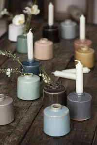 Kerzenhalter Kerzenständer Deko Vase Keramik Vitage Skandi Landhaus IB Laursen - Bild 1 von 16