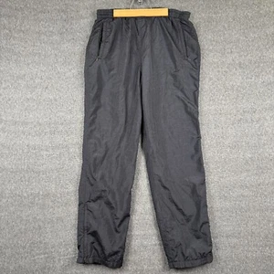 Vintage Adidas Track Pants Men's Small Black Fleece Lined Active Trefoil 90s - Picture 1 of 9