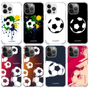 Football Jungen personalisierte Handyhülle stoßfeste Abdeckung für iPhone 14 15 13 12 11 - Bild 1 von 22