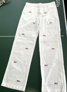 YOUTH boys new condition VINEYARD VINES chino pants White USA whale size YOUTH16 - Picture 1 of 4