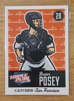 2012 PANINI TRIPLE PLAY BUSTER POSEY #71 SAN FRANCISCO GIANTS - Image 1 of 2