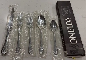 Oneida Community SOUTHERN GARDEN Silverplate 1989 Silverware Flatware 5 PC NEW - Picture 1 of 4