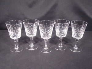 Cristal D'Arques-Durand Chantilly Taille Beaugency Weingläser 5er Set - Bild 1 von 13