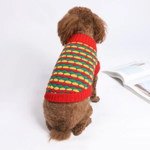 1PC Soft Knit Dog Sweater Pet Puppy Cat Clothes Jumper Winter Apparel Clothing✜ - Picture 1 of 15