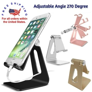 Cell Phone Tablet Aluminum Stand Desk Table Holder Cradle Dock. iPhone, Galaxy - Picture 1 of 16