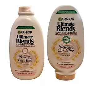Garnier Ultimate Blends DELICATE OAT Soothing Shampoo & Conditioner 400ml - Picture 1 of 10
