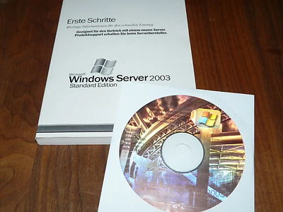 Windows Server 2003 Standard Edition 1-4 CPUs deutsch 5-CAL komplett - Bild 1 von 3