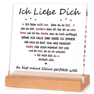 Acryl Geschenk auf Holz für Frauen Männer Jahrestag Geburtstag Hochzeitstag✅ - Bild 1 von 8