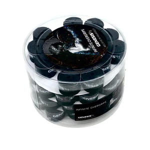 GENESIS Infinite Dry Overgrips 60 Pack Black Tennis Racket Overgrips AAA+ - Picture 1 of 1
