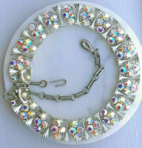 Seltene Vintage LISNER Halskette, Karneval Glas Cluster, 10" verstellbar - Bild 1 von 3