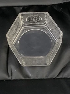 Indian Hexagon Candy Glass Dish  Colonial Pattern Dish - Picture 1 of 5