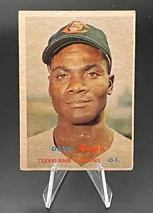 Tarjeta de béisbol 1957 Topps #249 David Pope Cleveland Indians - en muy buen estado arrugada - Imagen 1 de 1