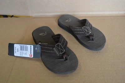 Sandalias juveniles Quiksilver marrón tallador gamuza nuevas con etiqueta colgante AQBL100007 Foto 1 de 3