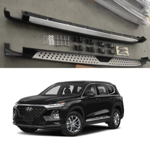 FOR HYUNDAI SANTA FE 2019 ONWARD OEM STYLE SIDE STEPS RUNNING BOARDS PAIR - Picture 1 of 10