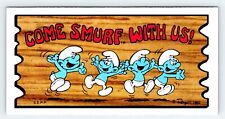 Smurf Supercards COME SMURF WITH US Topps Trading Card Smurfs B137