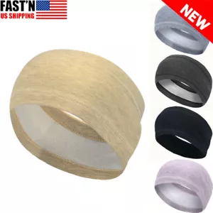 Fleece Ear Warmers Wide Headband Winter Running Yoga Ski Ear Muffs for Men Women - Picture 1 of 28