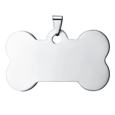 PET ID TAG CUSTOM ENGRAVED PERSONALIZED DOG CAT NAME TAGS DOUBLE SIDE - Image 1 of 4