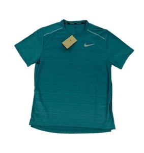 NUOVO Nike Miler 1.0 maglia da corsa manica corta Mineral Teal uomo taglia L AJ7565-379 - Foto 1 di 8