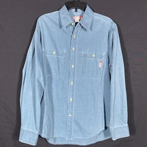Guess Jeans Denim Lite Blue Long Sleeve Dress Shirt Button Up Casual 88 - Picture 1 of 10