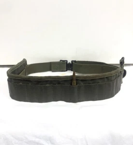 Vintage Military Issued Ammunition Belt Army Green Holds 22 Rounds Vinyl - Picture 1 of 12