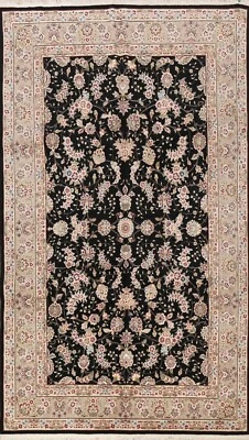 Wool/ Silk Floral Traditional Chinese Area Rug Classic Hand-knotted 6x9 Carpet - Image 1 of 4